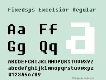 Fixedsys Excelsior Version 3.022 2016 Font Sample