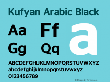 KufyanArabic-Black Version 1.000图片样张