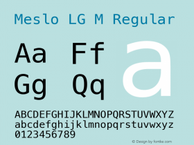 Meslo LG M Regular 1.210 Font Sample