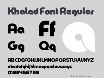 Khaled Font Version 1.000;PS 001.000;hotconv 1.0.70;makeotf.lib2.5.58329图片样张