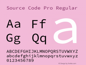 Source Code Pro Version 2.010;PS 1.000;hotconv 1.0.84;makeotf.lib2.5.63406 Font Sample