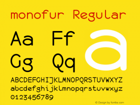 monofur Regular 1.0 2000-03-28 Font Sample