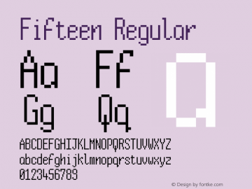 Fifteen Narrow Version 1.0 Font Sample