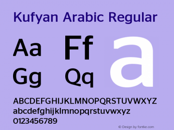 KufyanArabic-Medium Version 1.000 Font Sample