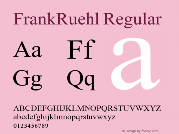 FrankRuehl Regular Version 5.10图片样张