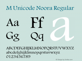 M Unicode Noora 1.0 - 1422 Font Sample