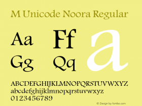 M Unicode Noora 1.0 - 1422 Font Sample