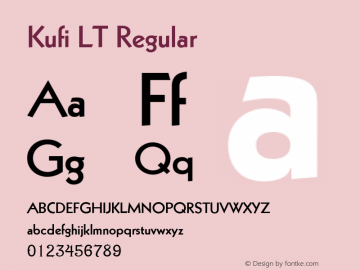 Kufi LT Regular Version 1.10 Build 106 Font Sample