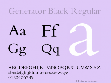 Generator Black 2.00 May 27, 2001图片样张