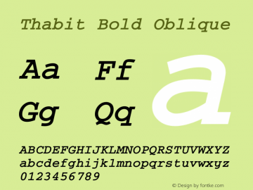 Thabit Bold Oblique 0.01图片样张