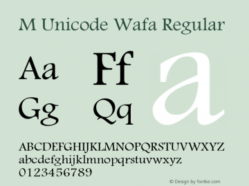 M Unicode Wafa 1.0 - 1422图片样张