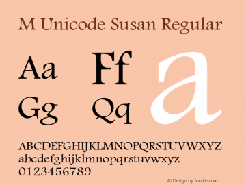 M Unicode Susan 1.0 - 1422图片样张