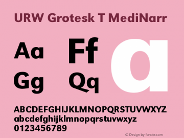 URW Grotesk T MediNarr Version 001.005图片样张