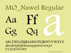 MO_Nawel 1.0 2001 Font Sample