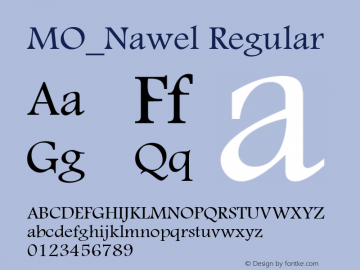 MO_Nawel 1.0 2001 Font Sample