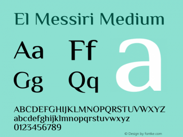 ElMessiri-Medium Version 2.007 Font Sample