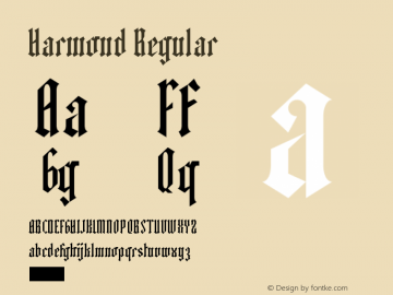 Harmond Regular Version 1.0 Font Sample