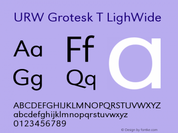 URW Grotesk T LighWide Version 001.005图片样张