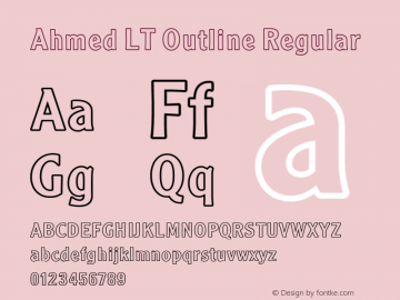 Ahmed LT Outline Regular Version 1.10 Build 106图片样张