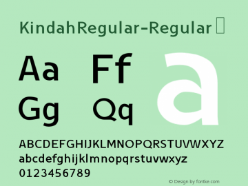 ☞Kindah Regular Regular Version 1.000;com.myfonts.easy.alsamman.kindah.regular.wfkit2.version.4khk图片样张