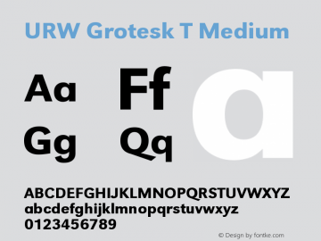 URW Grotesk T Medium Version 001.004图片样张