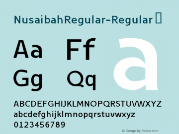 ☞Nusaibah Regular Regular Version 1.000;com.myfonts.easy.alsamman.nusaibah.regular.wfkit2.version.4khn Font Sample