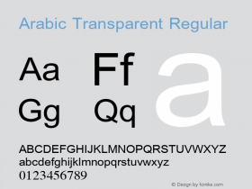 Arabic Transparent Regular Glyph Systems 5-April-96图片样张
