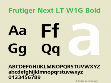 FrutigerNextLTW1G-Bold Version 1.00图片样张