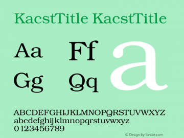 KacstTitle 1 Font Sample