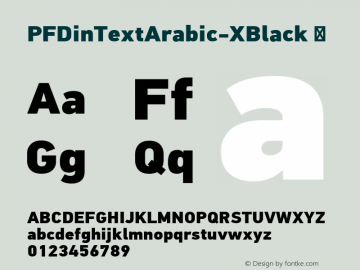 ☞PFDinTextArabic-XBlack Version 3.000;com.myfonts.easy.parachute.pf-din-text-arabic.xblack.wfkit2.version.3vsD Font Sample