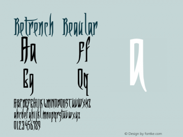 Retrench Regular 1.0 Font Sample