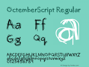 OctemberScript Regular 1.0图片样张