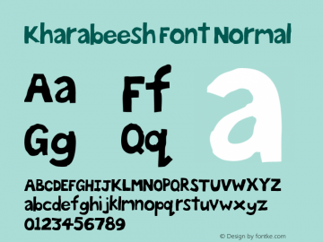 Kharabeesh Normal Font This is a protected webfont and is intended for CSS @font-face use ONLY. Reverse engineering this font is strictly prohibited.图片样张