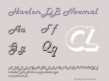 HarlonDB Normal Altsys Fontographer 4.0.3 17.9.1994图片样张