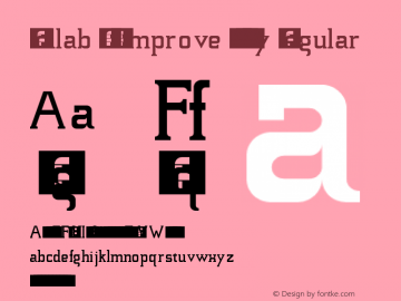 Collab 6 - Improve 13Sly Regular Version 1.0 Font Sample