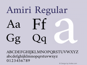 Amiri Version 000.105 Font Sample