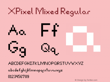 XPixel Mixed Regular Version 1.0图片样张