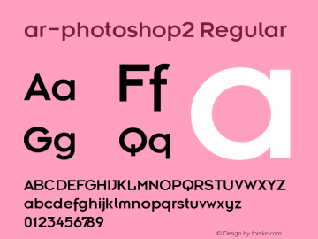 ar-photoshop2 Version 1.00 March 7, 2013, initial release Font Sample