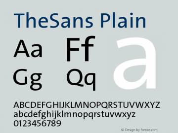 TheSans-Plain 1.000 Font Sample