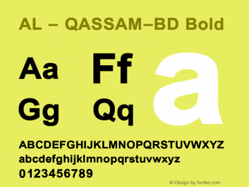 AL - QASSAM-BD Bold Version 2.00 October 22, 2006 Font Sample