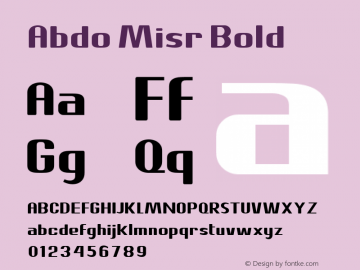 Abdo Misr Bold Version 2.009图片样张