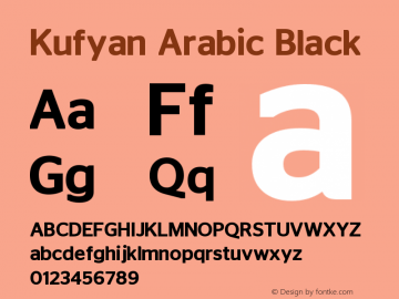 KufyanArabic-Black Version 1.000图片样张