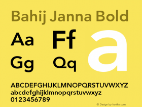 Bahij Janna Bold Version 1.20 October 15, 2016 Font Sample