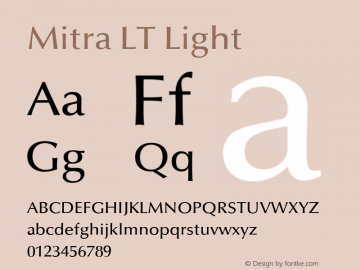 Mitra LT Light Version 1.10 Build 106图片样张