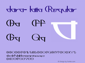 dara- latin dara- latin Font Sample