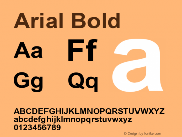 Arial Bold Version 3.00图片样张