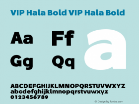 VIP Hala Bold VIP Hala Bold Version 1.00 November 23, 2015, initial release图片样张