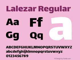 Lalezar-Regular Version 1.003 Font Sample