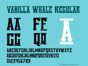 Vanilla Whale Regular OTF 3.000;PS 001.001;Core 1.0.29 Font Sample