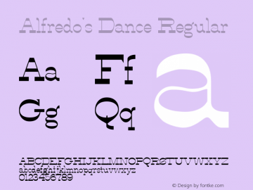 Alfredo's Dance Regular 001.001 Font Sample